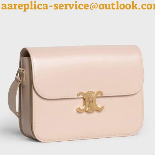 Replica Celine Triomphe Large Bag In Nude Calfskin