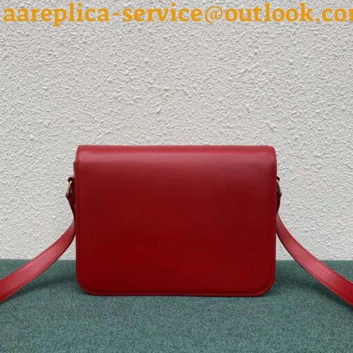 Replica Celine Triomphe Large Bag In Red Calfskin 4