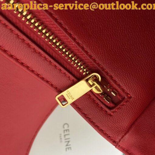 Replica Celine Triomphe Large Bag In Red Calfskin 6