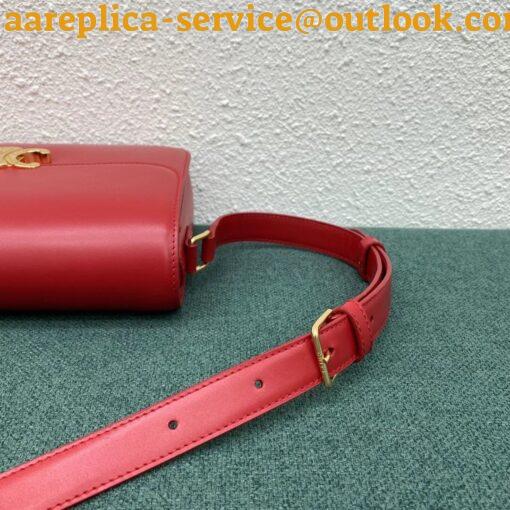 Replica Celine Triomphe Large Bag In Red Calfskin 9