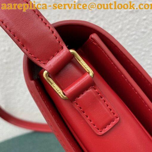 Replica Celine Triomphe Large Bag In Red Calfskin 10