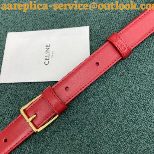 Replica Celine Triomphe Large Bag In Red Calfskin 11