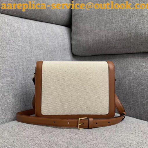 Replica Celine Triomphe Large Bag In Textile and Calfskin 9