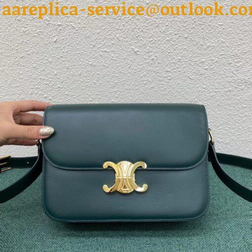 Replica Celine Triomphe Medium Bag In Amazone Smooth Calfskin 7