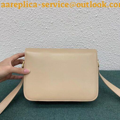 Replica Celine Triomphe Medium Bag In Nude Smooth Calfskin 6