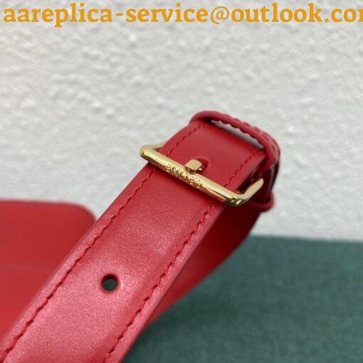 Replica Celine Triomphe Medium Bag In Red Smooth Calfskin 12