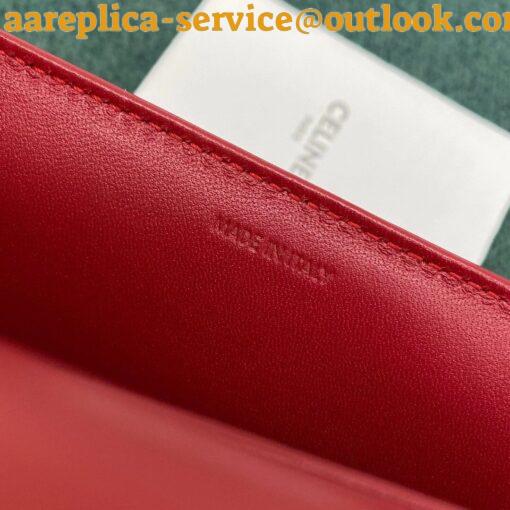 Replica Celine Triomphe Medium Bag In Red Smooth Calfskin 14