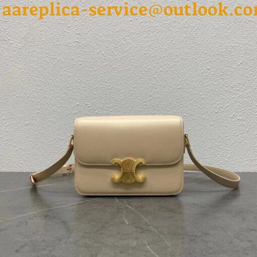 Replica Celine Triomphe Teen Bag In Nude Leather 14