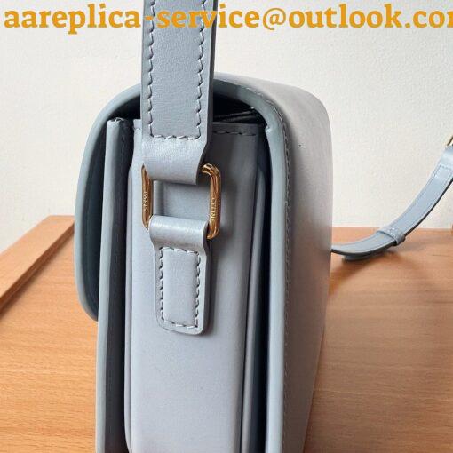 Replica Celine Triomphe Teen Bag In Pale Blue Leather 8