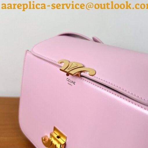 Replica Celine Triomphe Teen Bag In Pink Leather 7