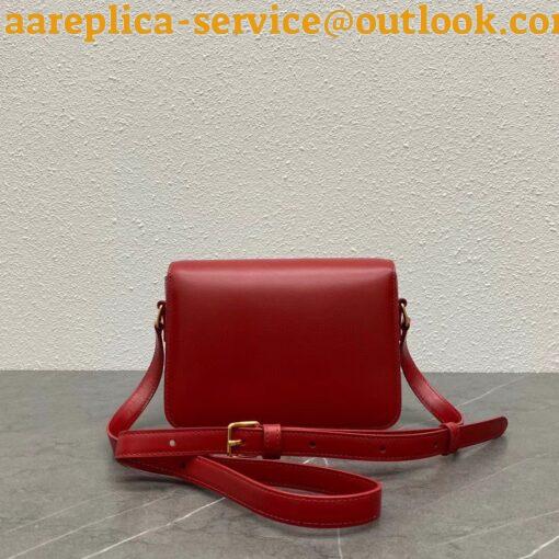 Replica Celine Triomphe Teen Bag In Red Leather 5