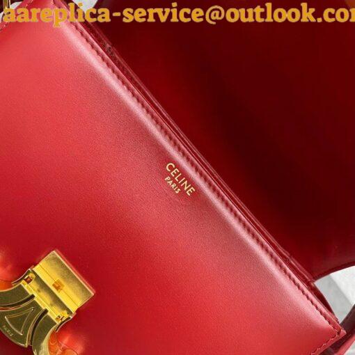 Replica Celine Triomphe Teen Bag In Red Leather 7