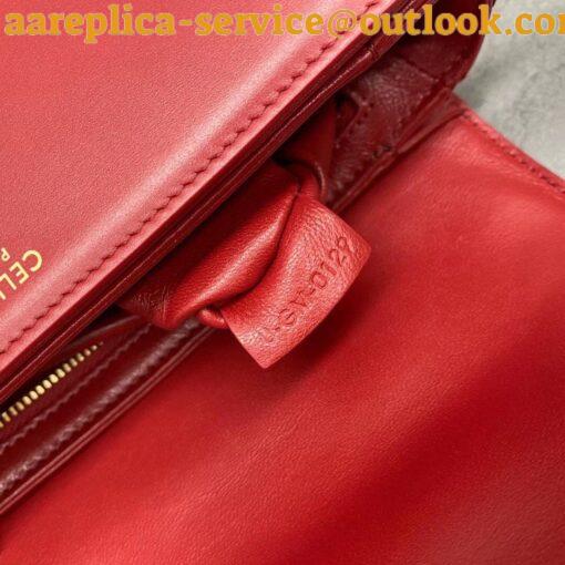 Replica Celine Triomphe Teen Bag In Red Leather 9