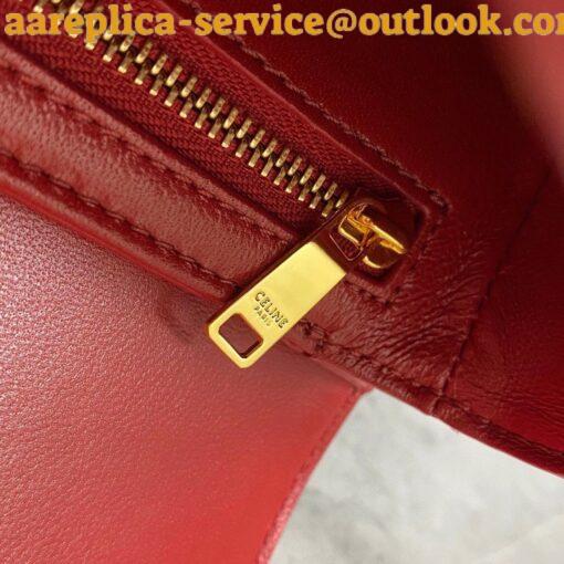 Replica Celine Triomphe Teen Bag In Red Leather 10