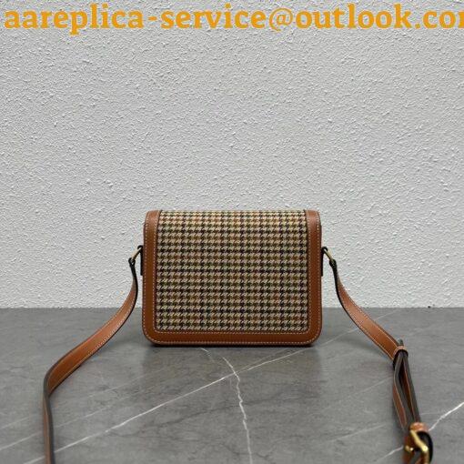 Replica Celine Triomphe Teen Bag In Tweed and Calfskin 5