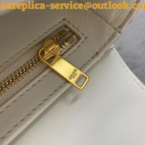 Replica Celine Triomphe Teen Bag In White Leather 8