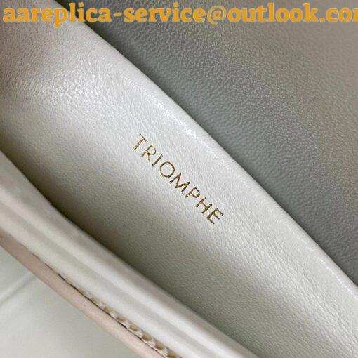 Replica Celine Triomphe Teen Bag In White Leather 13