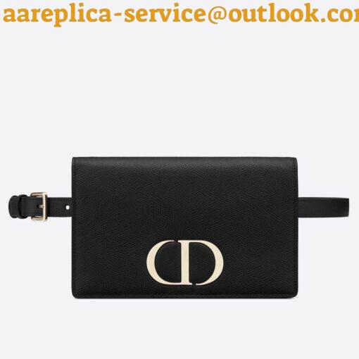 Replica Dior 30 Montaigne 2 In 1 Belt Bag In Black Calfskin