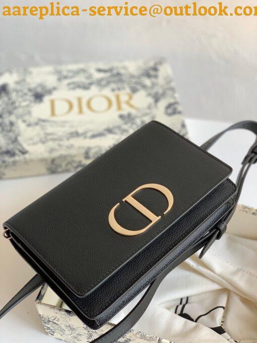 Replica Dior 30 Montaigne 2 In 1 Belt Bag In Black Calfskin 6