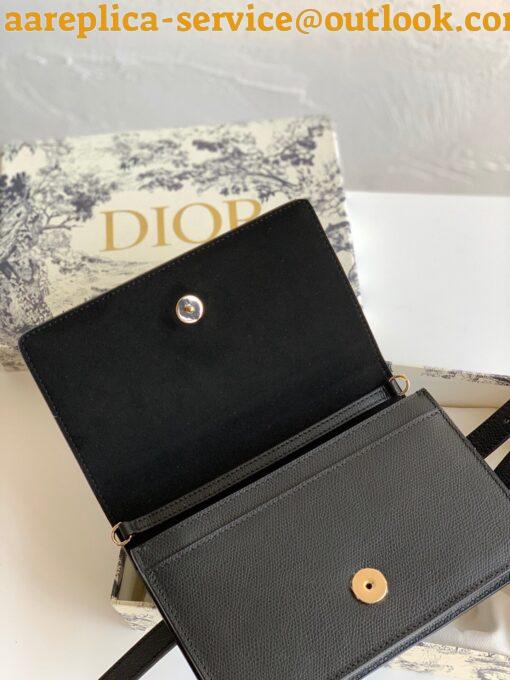 Replica Dior 30 Montaigne 2 In 1 Belt Bag In Black Calfskin 9