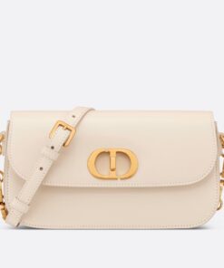 Replica Dior 30 Montaigne Avenue Bag In White Box Calfskin