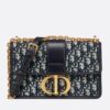 Replica Dior 30 Montaigne Chain Bag With Handle In Black Lambskin 13