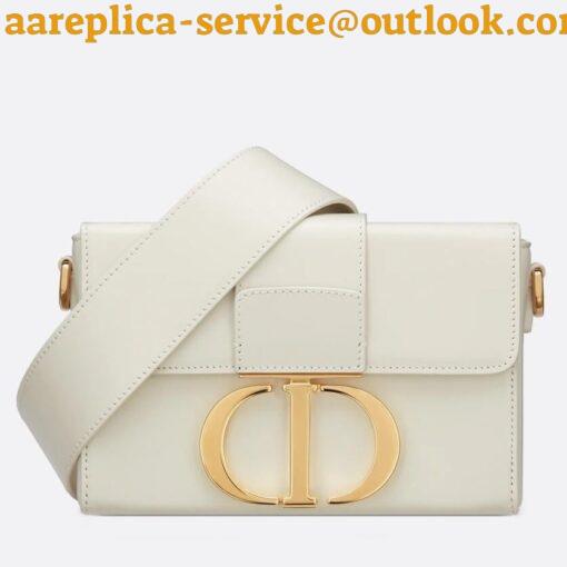 Replica Dior 30 Montaigne Medium Bag In White Box Calfskin 2