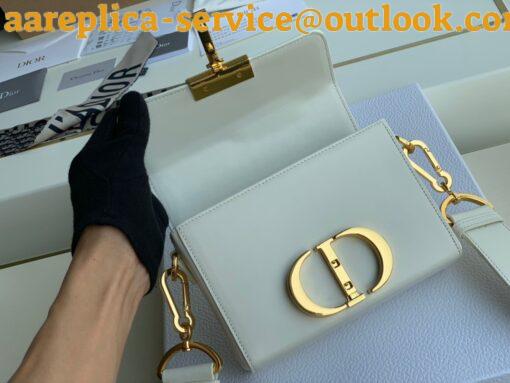 Replica Dior 30 Montaigne Medium Bag In White Box Calfskin 7