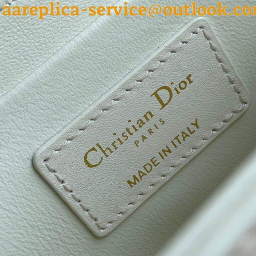 Replica Dior 30 Montaigne Medium Bag In White Box Calfskin 11