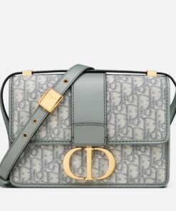 Replica Dior 30 Montaigne Medium Bag In Grey Dior Oblique Jacquard