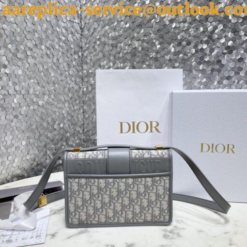 Replica Dior 30 Montaigne Medium Bag In Grey Dior Oblique Jacquard 4