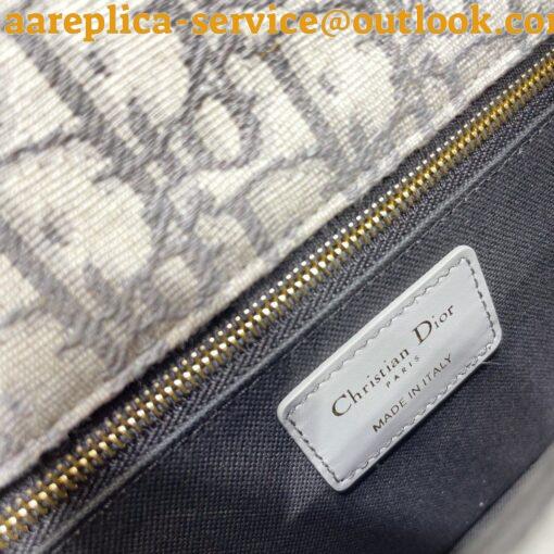 Replica Dior 30 Montaigne Medium Bag In Grey Dior Oblique Jacquard 10