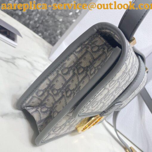 Replica Dior 30 Montaigne Medium Bag In Grey Dior Oblique Jacquard 2