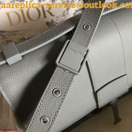 Replica Dior 30 Montaigne Medium Bag In Grey Ultramatte Grained Calfskin 11