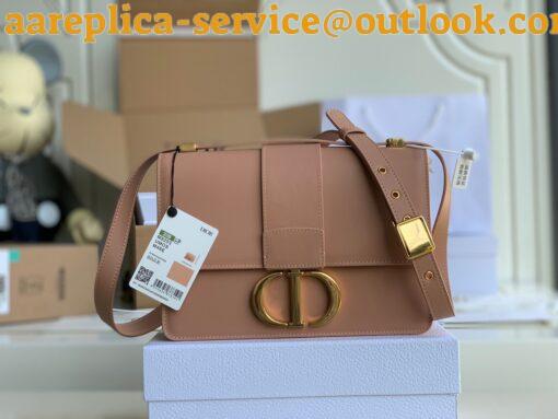 Replica Dior 30 Montaigne Medium Bag In Poudre Box Calfskin 4