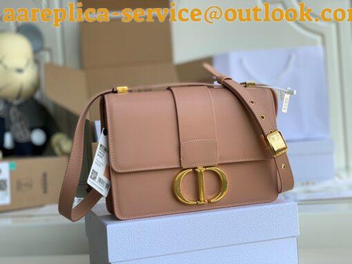 Replica Dior 30 Montaigne Medium Bag In Poudre Box Calfskin 5