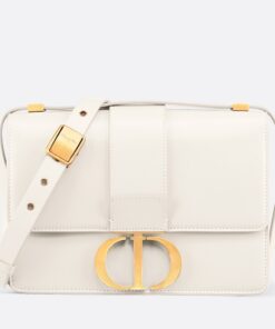 Replica Dior 30 Montaigne Medium Bag In White Box Calfskin