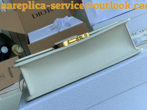 Replica Dior 30 Montaigne Medium Bag In White Box Calfskin 14