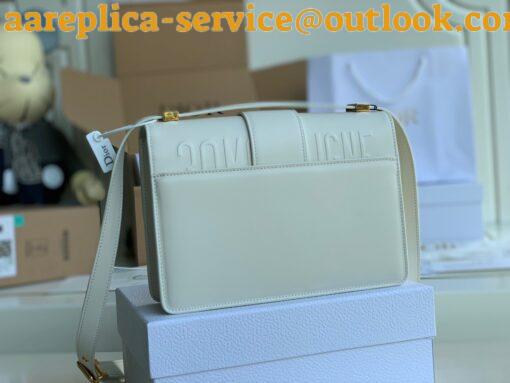 Replica Dior 30 Montaigne Medium Bag In White Box Calfskin 15