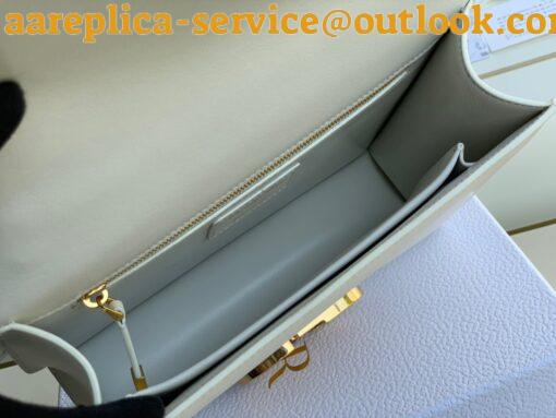 Replica Dior 30 Montaigne Medium Bag In White Box Calfskin 20