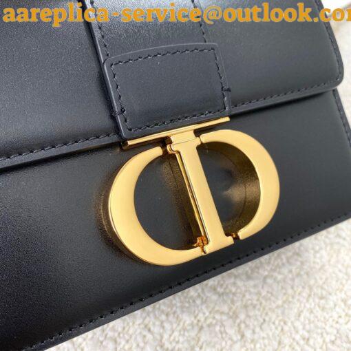 Replica Dior 30 Montaigne Micro Bag In Black Box Calfskin 7