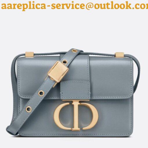 Replica Dior 30 Montaigne Micro Bag In Grey Box Calfskin