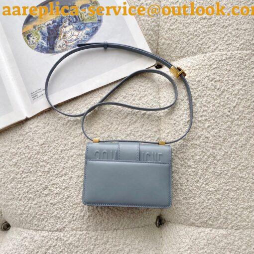 Replica Dior 30 Montaigne Micro Bag In Grey Box Calfskin 13