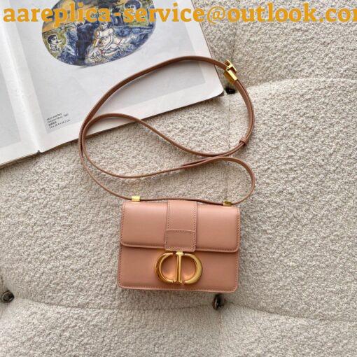 Replica Dior 30 Montaigne Micro Bag In Poudre Box Calfskin 6