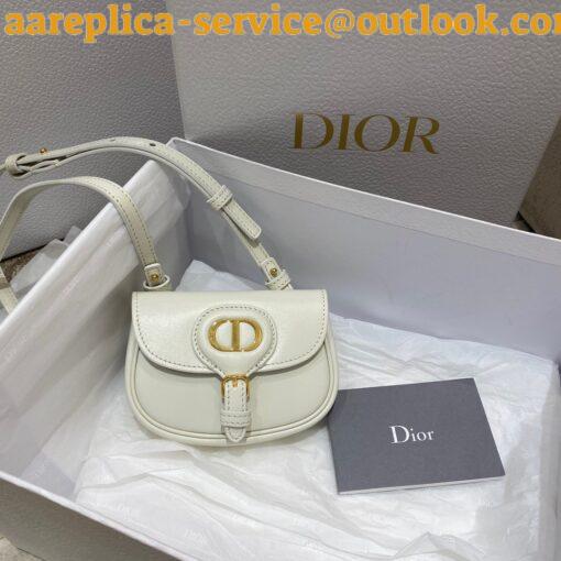 Replica Dior Bobby Micro Bag In White Box Calfskin 4