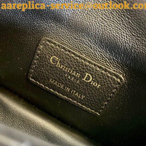 Replica Dior Caro Micro Bag In Black Cannage Calfskin 10