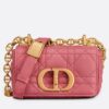 Replica Dior Caro Micro Bag In Black Cannage Calfskin 12