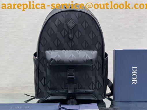 Replica Dior Explorer Backpack In Black CD Diamond Mirage Ski Capsule Nylon 7