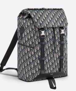 Replica Dior Explorer Backpack In Black Dior Oblique Jacquard