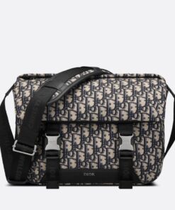 Replica Dior Explorer Messenger Bag In Black Dior Oblique Jacquard 2